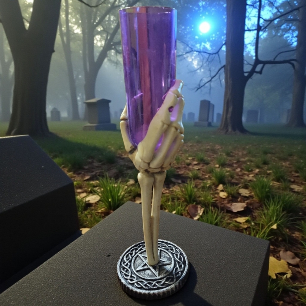 Skeleton Hand Vase Dead Dried Flower Pentagram Star Celtic Gothic Halloween